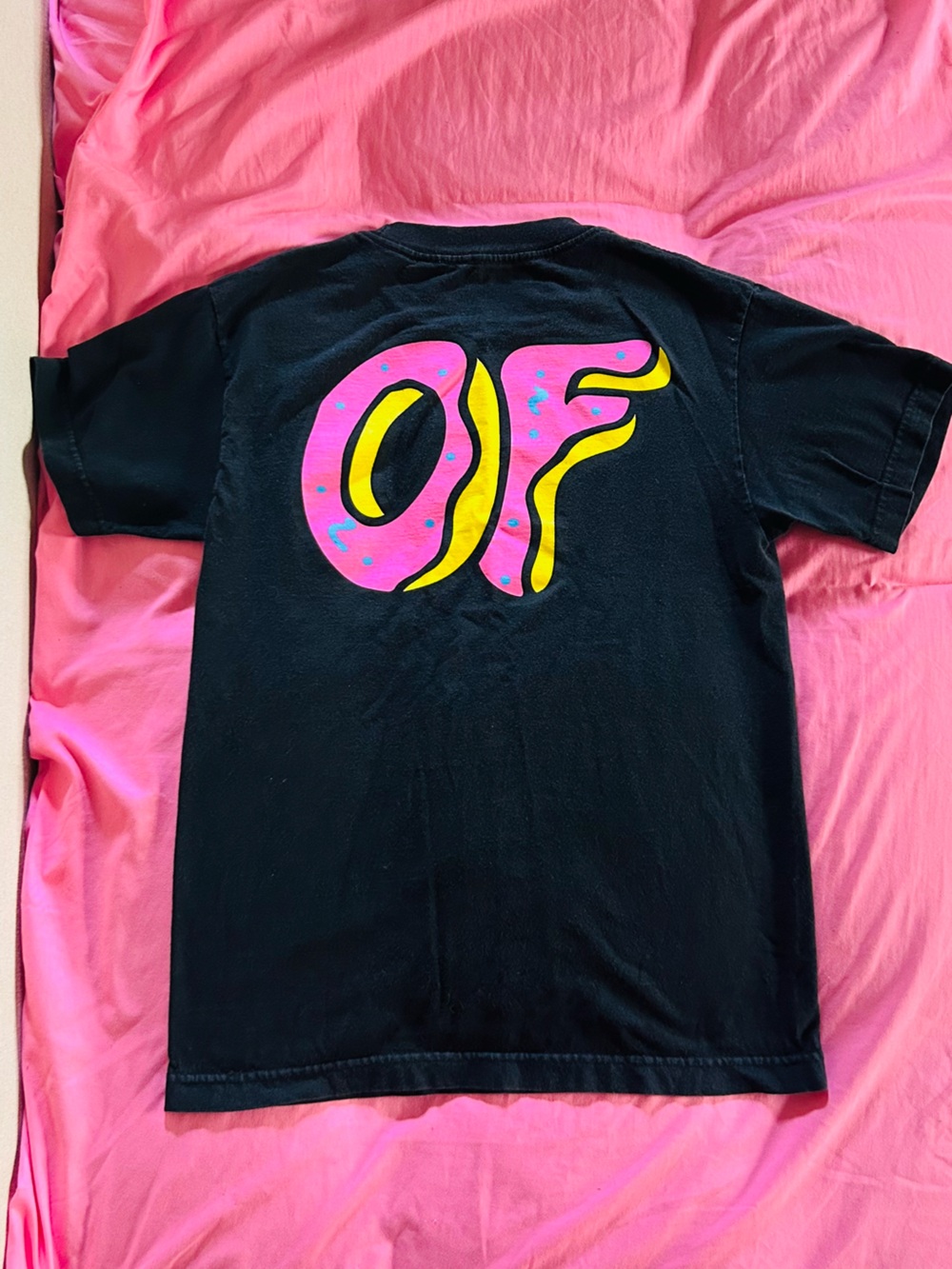 Odd Future Graphic Tee with Pink & Yellow Donut Design